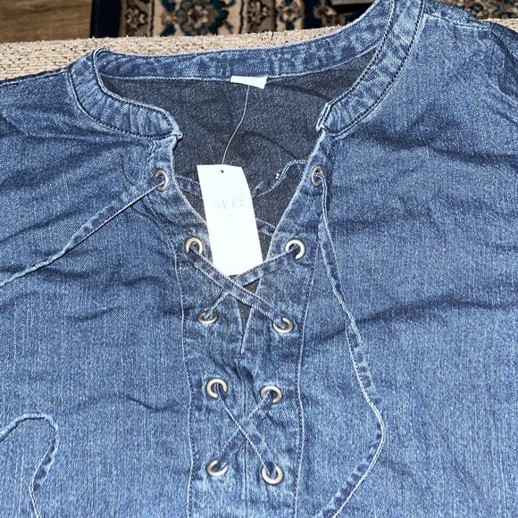 Old Navy Denim Dress Medium NWT - Picture 2 of 4